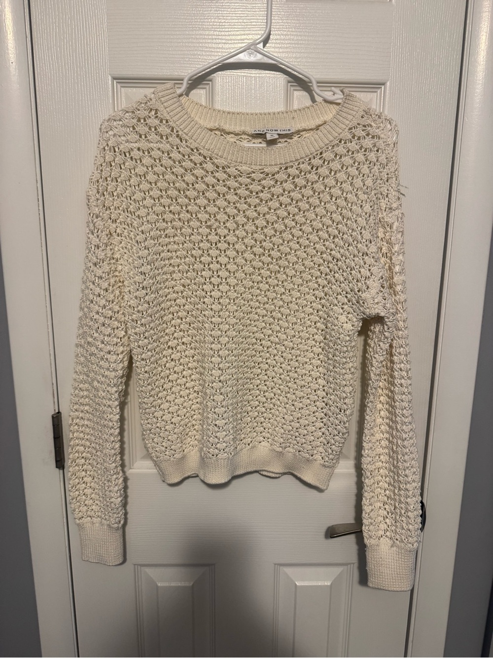 And Now This Open-Knit Crewneck Sweater